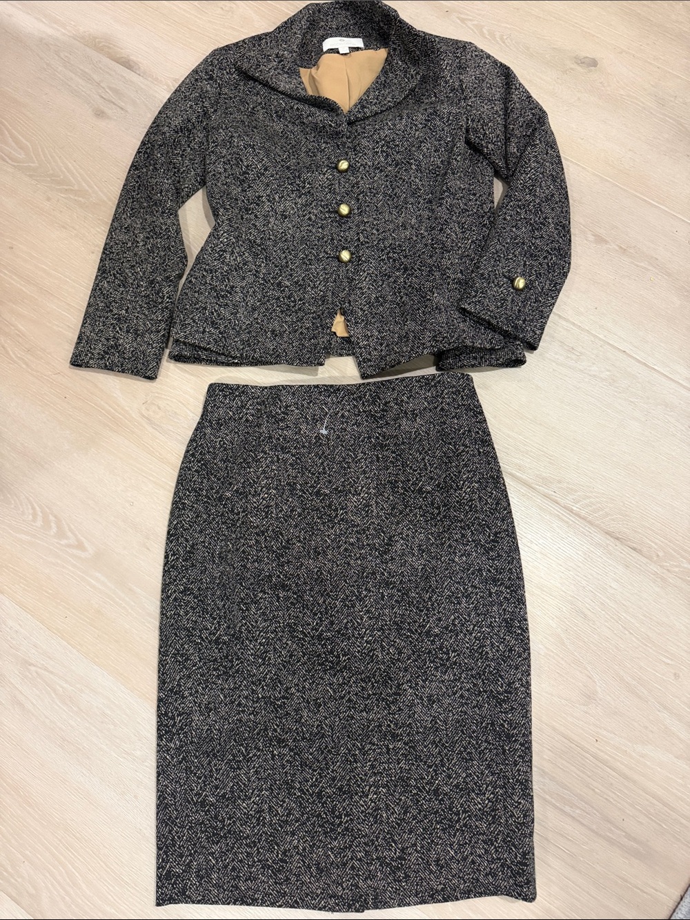 ETC ETERA Skirt Suit Set Size 0 Classic Academia Business Casual 2pc